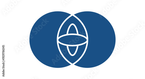 Venn Diagram with Intersecting Circles.