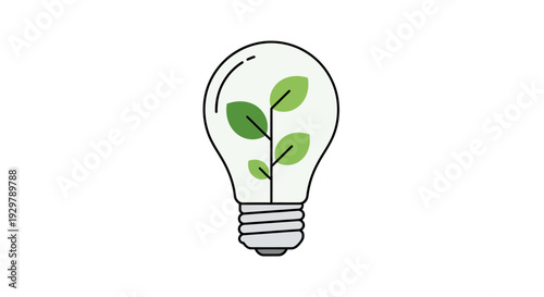 Green Idea Lightbulb