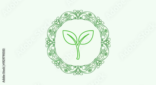 Green sprout emblem