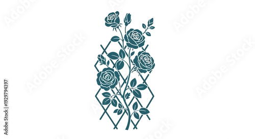 Rose vine trellis