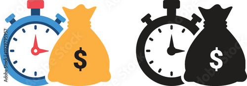 Time is money concept illustration