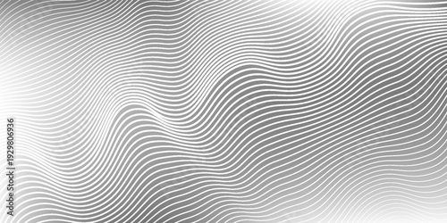 Vector lines silver foil mesh background with metal mirror texture. Chrome gradient surface art