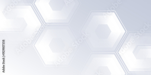 Modern white background with gradient color and artistic dynamic hexagon abstract simple modern