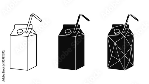 Triad of Juice Carton Icons