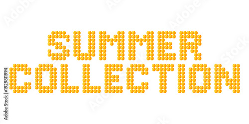 Inscription made of yellow crystals - summer collection