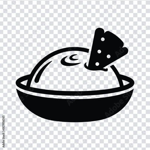 Black and white illustration of cheese in a bowl