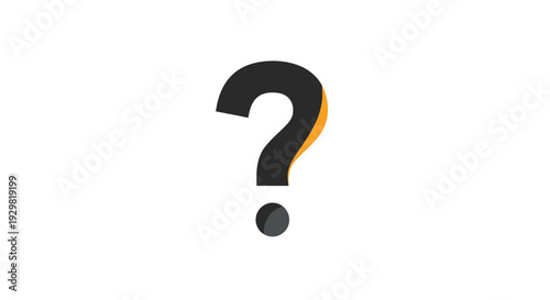 question mark symbol,black and orange