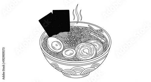 ramen bowl with chopsticks