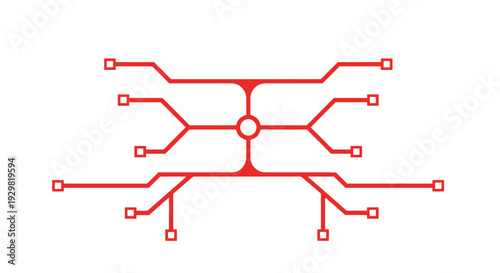 red circuit board diagram