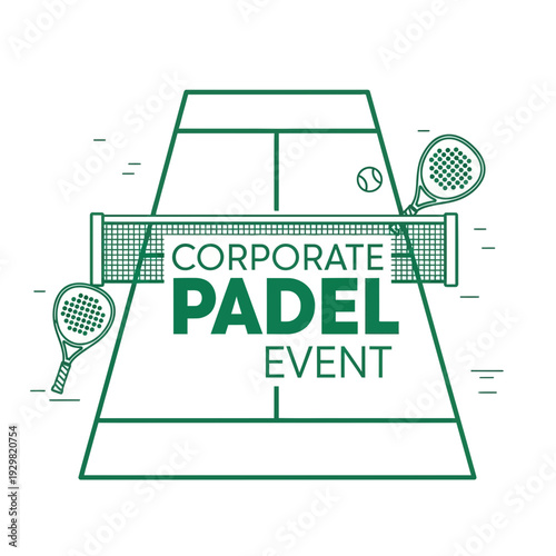 Corporate Padel Event: A Promotional Image for Business Competitions and Networking Opportunities