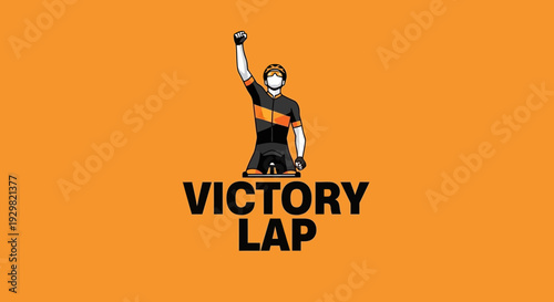 Cyclist Celebrates Victory During Pandemic, Completing a Cycling Lap Successfully
