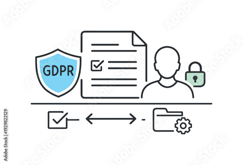 GDPR data request handling and user privacy management for digital platforms operating in regulated markets, a structured document sheet with a small