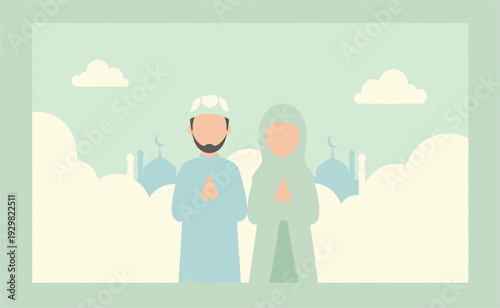 Two Men Standing Together in Harmony.