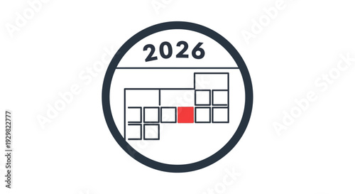 Calendar Icon with 2026 Date Marked.