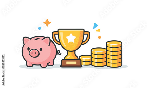 Personal long-term savings milestone celebration and financial goal achievement moment for disciplined individuals building wealth steadily, a simple