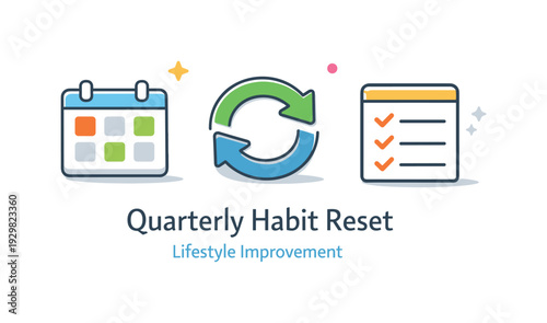 Quarterly habit reset and structured lifestyle improvement plan in a self-development environment focused on evaluating routines and implementing