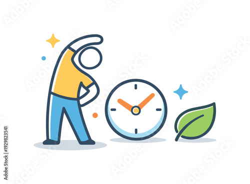 Healthy daily stretching routine and workplace mobility habit for professionals reducing stiffness and improving physical well-being during office