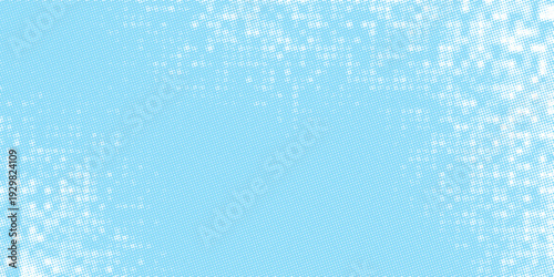 Blue and white halftone grunge texture background. vector illustration
