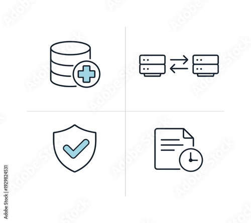 Digital patient data interoperability and secure health information exchange in connected healthcare systems, presenting electronic record integration