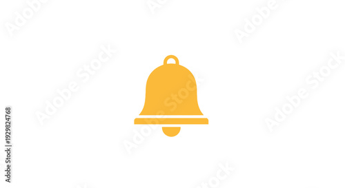 Golden Bell Icon Simple Design Element.