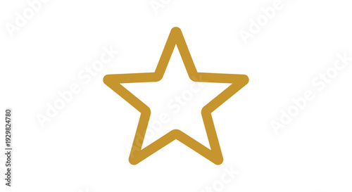 Golden Star Icon Graphic Design Element.