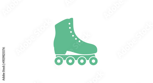 Green Roller Skate Illustration.
