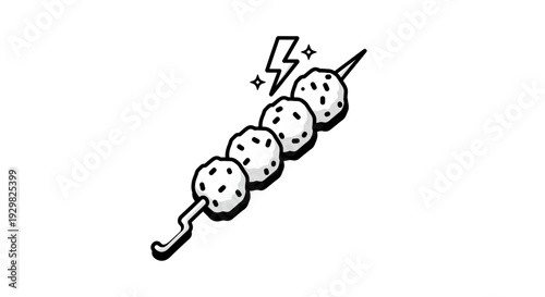 Grilled Meatballs on a Skewered Stick.