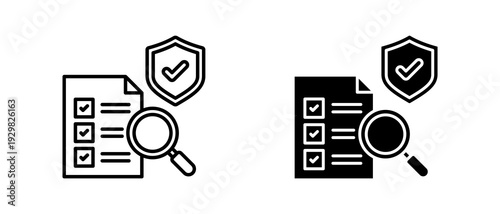 Quality Assurance icon set with style outline and solid. vector simple elements for design and presentation.