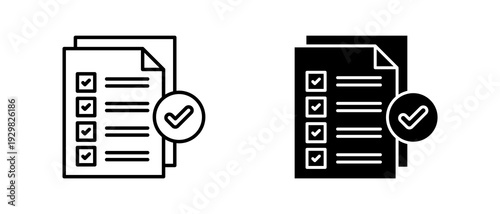 Standard Procedure icon set with style outline and solid. vector simple elements for design and presentation.