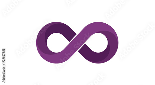 Purple Infinity Symbol Logo Design Element.