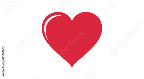 Red Heart Icon Symbol Love Heartshape.