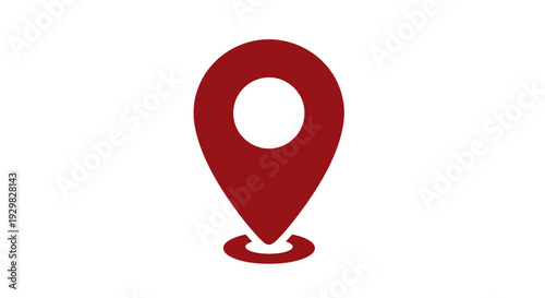 Red Location Map Pointer Icon Symbol.