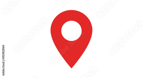 Red Location Pin Pointer Icon.