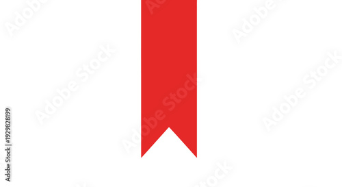 Red Ribbon Banner Decoration Element.