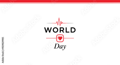 World Heart Day vector logo