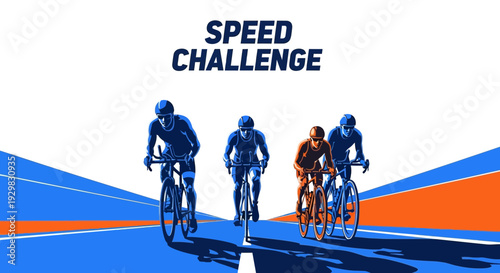 Cyclists Compete In A Graphic Speed Challenge Showcasing Athletic Endurance and Competition