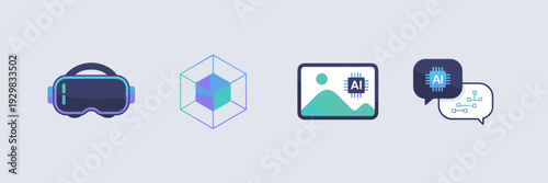 Spatial computing and AR icons – Perfect for futuristic tech UI.