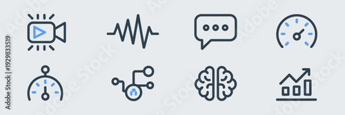 Real-time AI processing icons – Ideal for streaming analytics.