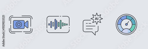 Multimodal AI streaming symbols – Perfect for data dashboards.