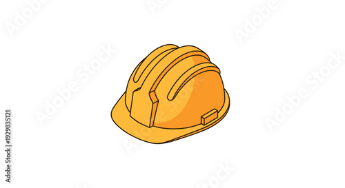 Bright yellow hard hat for construction safety.