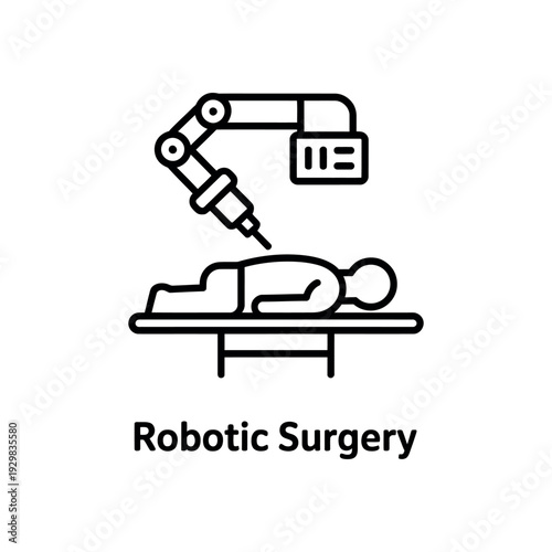 A robotic arm performing surgery on a patient in a modern operating room setting.