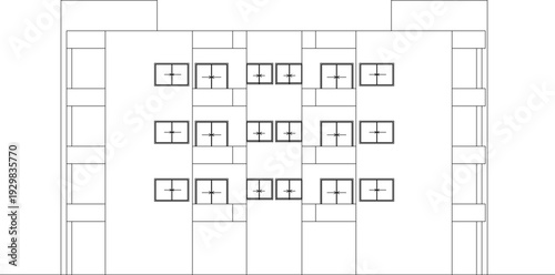 Modern mid-rise building facades, low-rise shophouse elevations, residential house plans, apartment layouts, mosque designs, and resort master plans