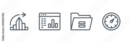 MLOps vector icon set with deployment arrow – Ideal for tech blogs.