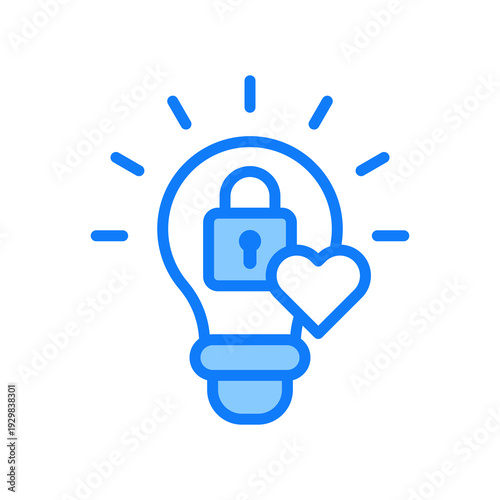 Intellectual Property blue icon 