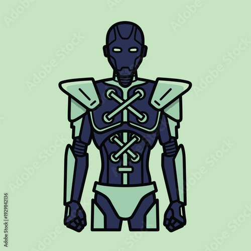 A minimalist illustration of a suited figure conveys professionalism and success. Ideal for branding, corporate websites, or representing business con