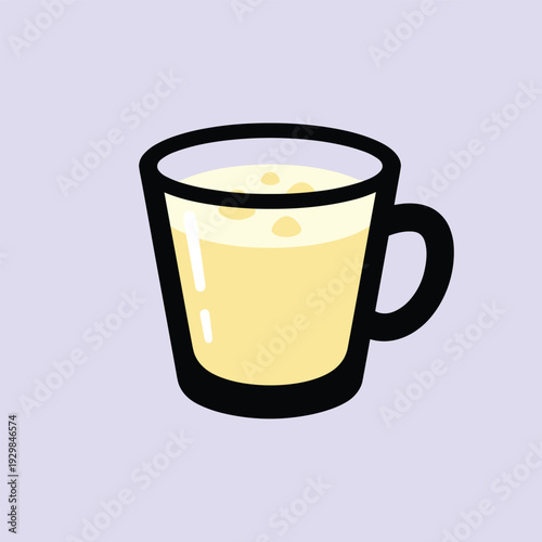 Simple Illustration of Coffee Mug with Coffee.