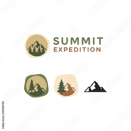 Mountain Logo Designs for Outdoor Expeditions and Adventure.