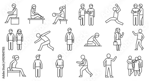 people exercising stretching and working out in various poses and positions