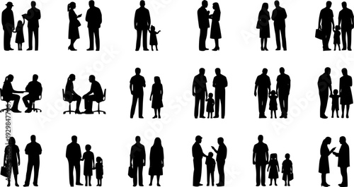 cPeople silhouettes in elevation side view | Architecture people | silhouettes of people | 2D people | Section Elevation View | Architectural drawing people | characters 
