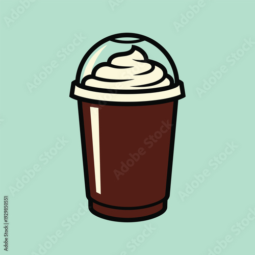 Coffee Drink with Whipped Cream Topping.